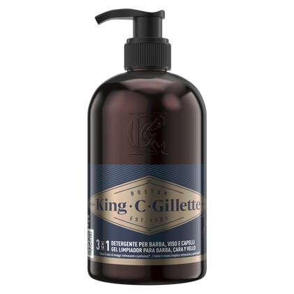 Gel De Limpeza De Barba E Cara King C Gillette 0.35L