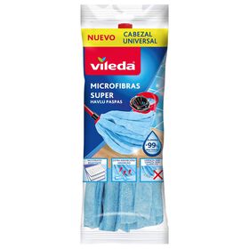 Recarga Esfregona Tiras Microfibra Azuis Super Vileda