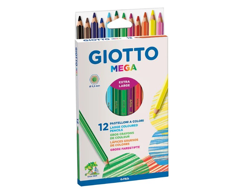 Lápis De Cor Giotto Mega 12 Unidades