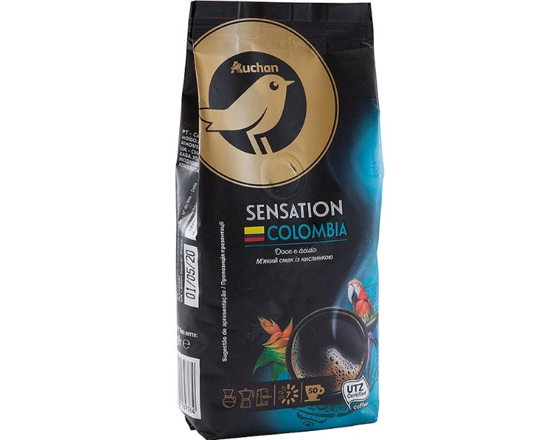Café Auchan Gourmet Moído Sensação Colômbia Intensidade 6 250 g