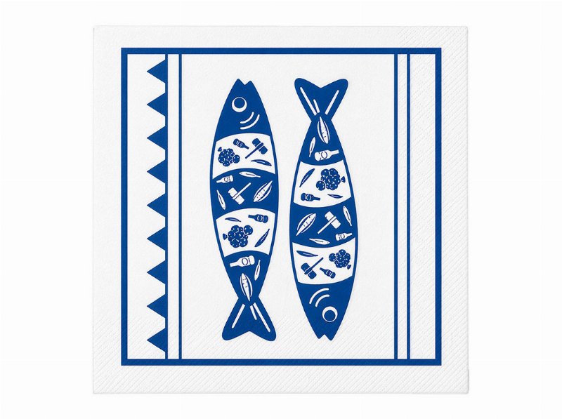 Guardanapos Sardinhas Topbrands 2 Folhas 33X33Cm 20 Unidades