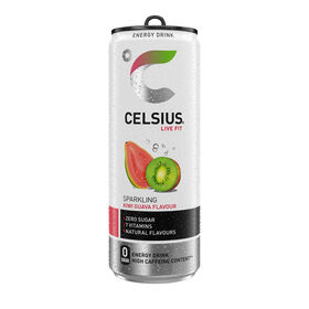 Bebida Energética Em Lata Gaseificada Kiwi E Goiaba Sem Açúcar Celsius 35,5 cl