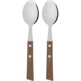 Conjunto 2 Colheres Sopa Cabo Madeira Tradicional Kasa