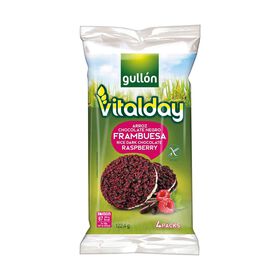 Tortitas Vitalday De Arroz, Chocolate E Framboesa Sem Glúten Gullón 122,4 gr (4 Un)