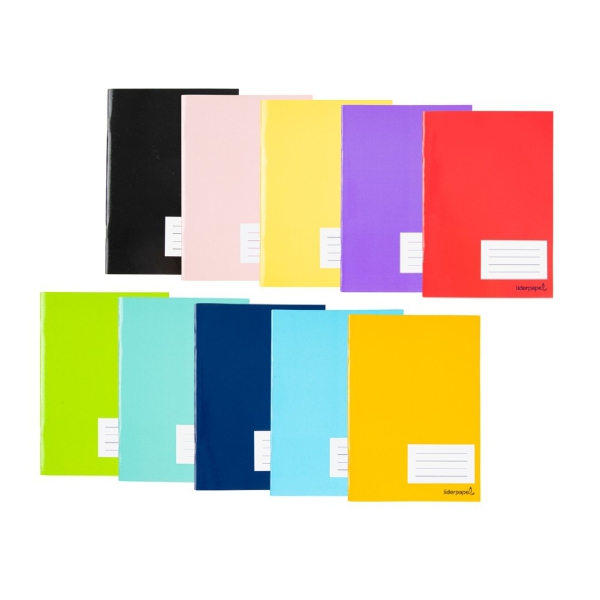 Caderno Agrafado Pautado Várias Cores A4 Liderpapel