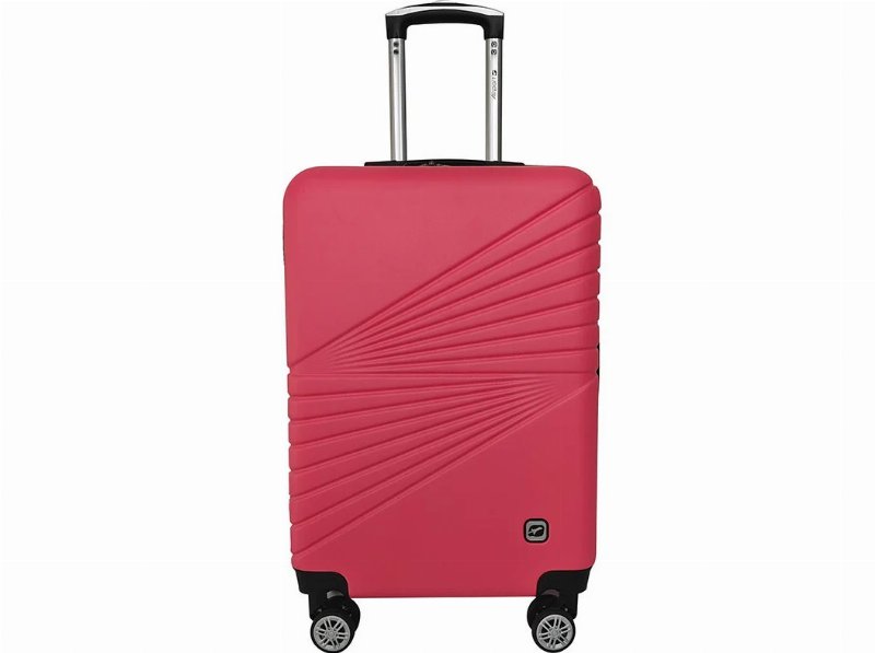 Mala De Cabine Rígida Airport Rosa 8 Rodas 50X33X20Cm
