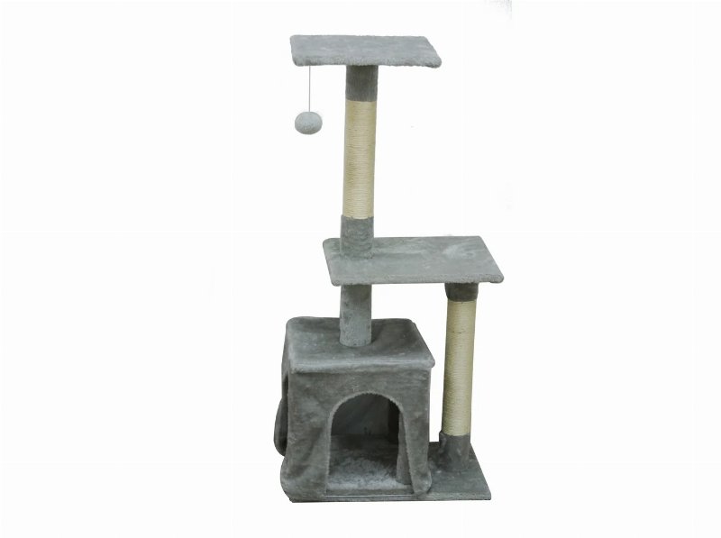 Ginásio Para Gato Auchan Cinzento Peluche + Corda 100Cm
