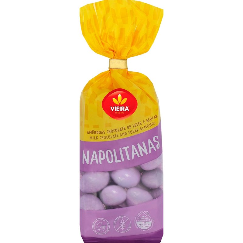 Amêndoas Napolitanas Cobertas De Chocolate De Leite E Açúcar 180 g