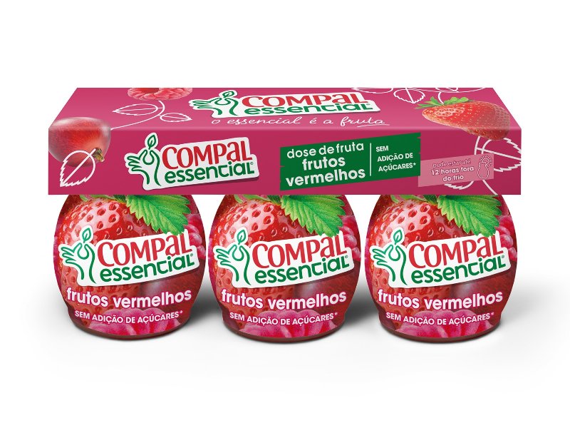 Fruta Compal Essencial Frutos Vermelhos 3X110 ml