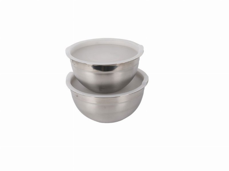 Conjunto 2 Taças Inox Actuel Com Tampa 1.5 l+2.2 l
