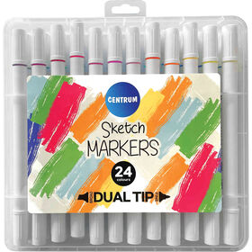 Marcador De Colorir 2 Pontas Sketch Centrum 24 Un