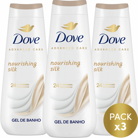 Gel De Banho Advanced Care Nourishing Silk Dove 3 X 600 ml