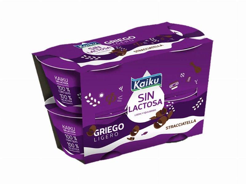 Iogurte Kaiku Sem Lactose Grego Stracciatella 4X90 g