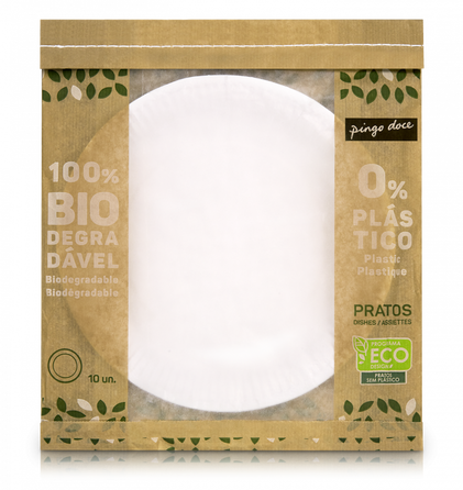 Pratos De Refeição Em Cartão 23Cm Pingo Doce 10Un