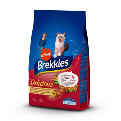 Comida Seca Para Gato Delicious Com Aves Affinity Brekkies 3Kg
