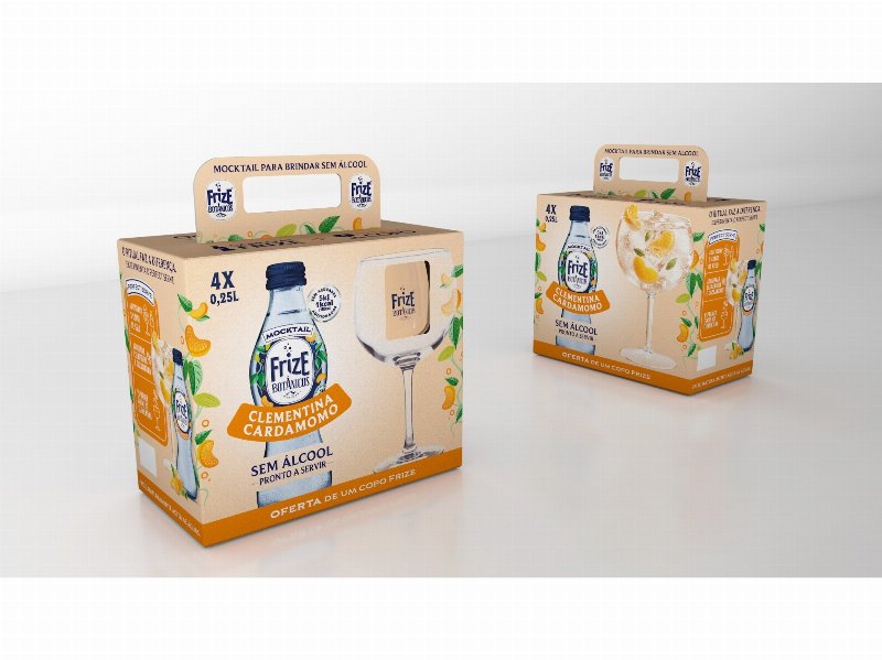 Águas Com Gás Com Sabor Frize B Clem Cardamomo 4X0.25 l C/Copo