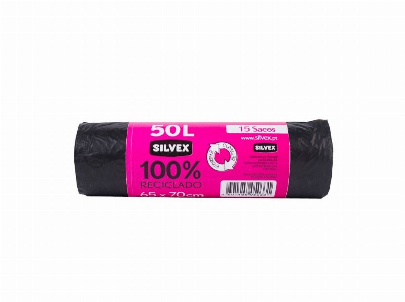 Sacos Silvex Lixo Eco Reciclados 50 l 15Un