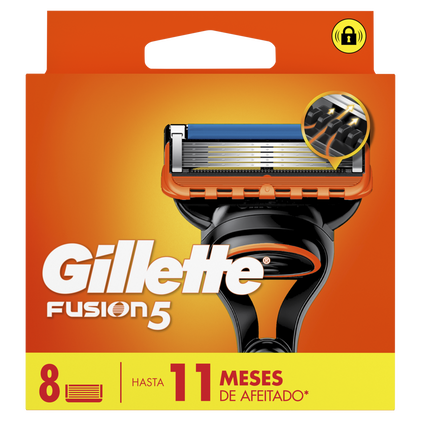 Recarga De Lâminas Fusion 5 Gillette 8Un