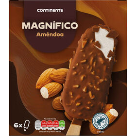 Gelado Magnífico Chocolate E Amêndoa Continente 600 ml (6 Un)