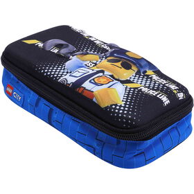 Estojo 3D Azul E Preto Police Line Lego City