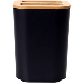 Porta Escovas Bambu Preto Kasa
