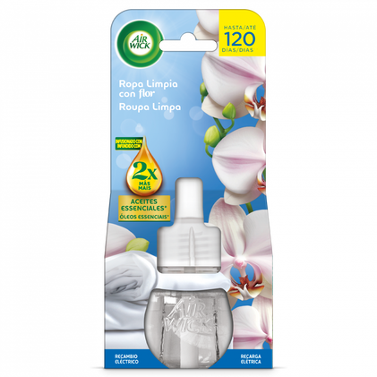 Recarga Elétrica Ambientador Roupa Limpa Air Wick 1Un