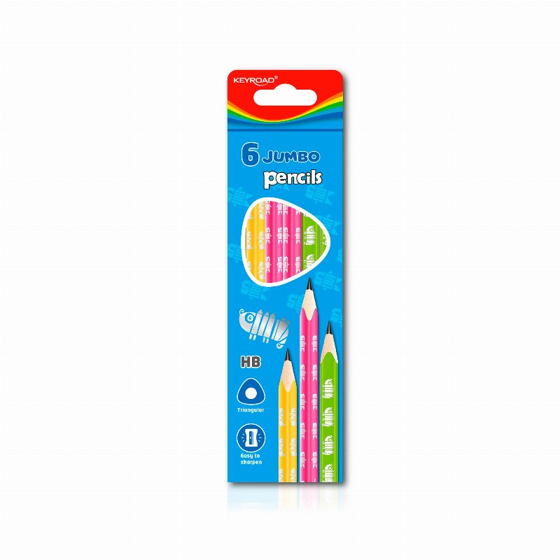 Keyroad Caixa 6 Lápis Jumbo Triangle Hb
