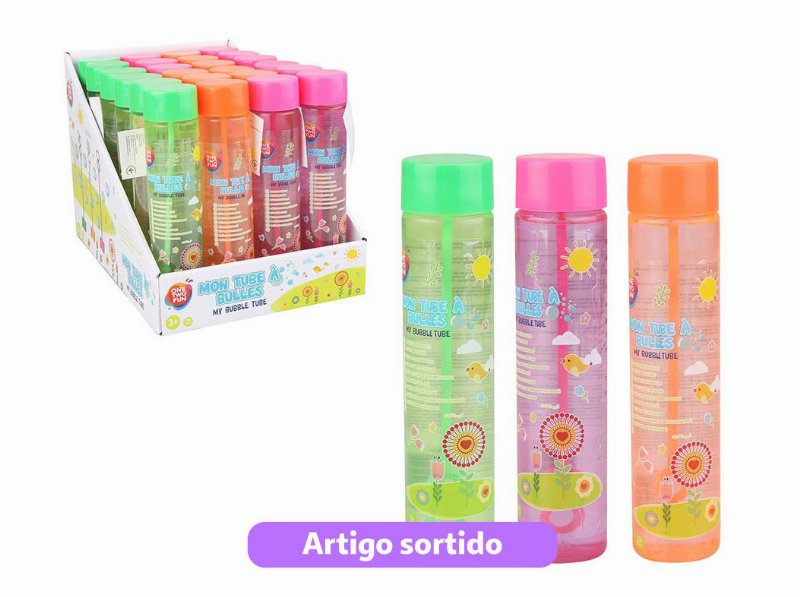 Bolas De Sabão Em Tubo One Two Fun 248 ml Cores Sortidas