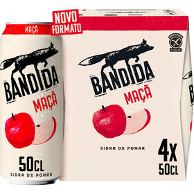 Sidra Em Lata Com Álcool Maçã Bandida 4 X 50 cl