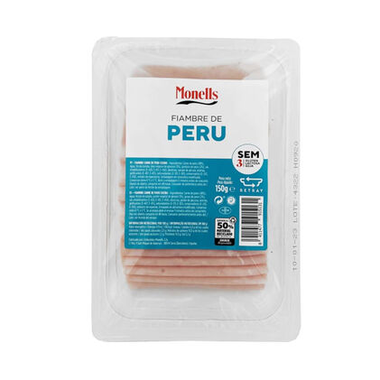 Fiambre Peito De Peru Monells 0.15Kg