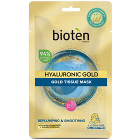Máscara Facial Hyaluronic Gold Biodegradável Bioten 1 Un