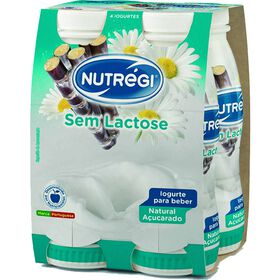 Iogurte Líquido Natural Açucarado Sem Lactose Nutrégi 680 gr (4 Un)