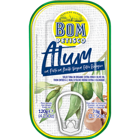 Atum Em Azeite Biológico Bom Petisco 120 gr (Peso Escorrido 78 gr)