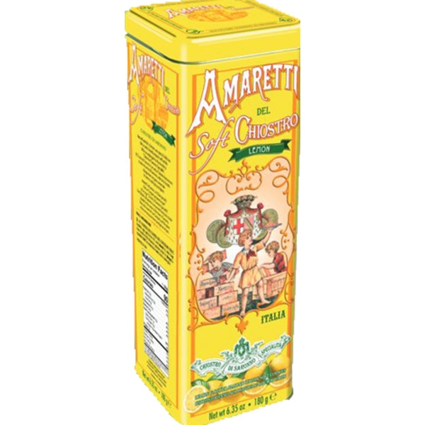Bolachas Amaretti Soft De Limão Lata 180 g