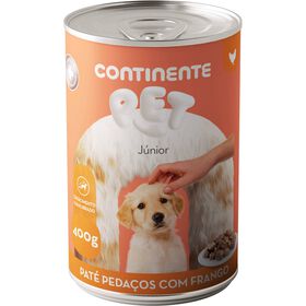 Comida Húmida Para Cão Júnior Paté Frango Continente Pet 400 g