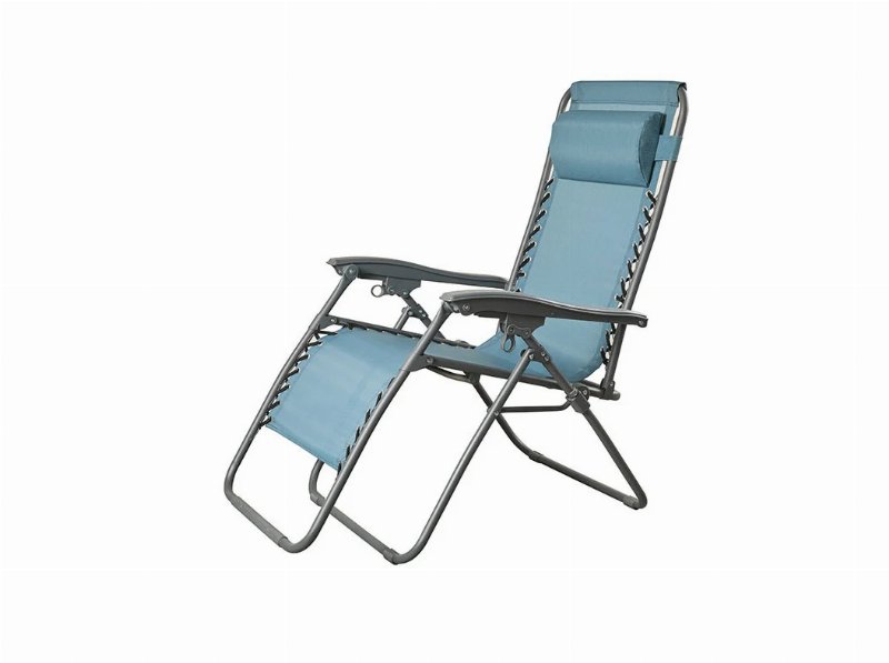Cadeira Relax Gardenstar Multiposições Azul 158X65X108Cm