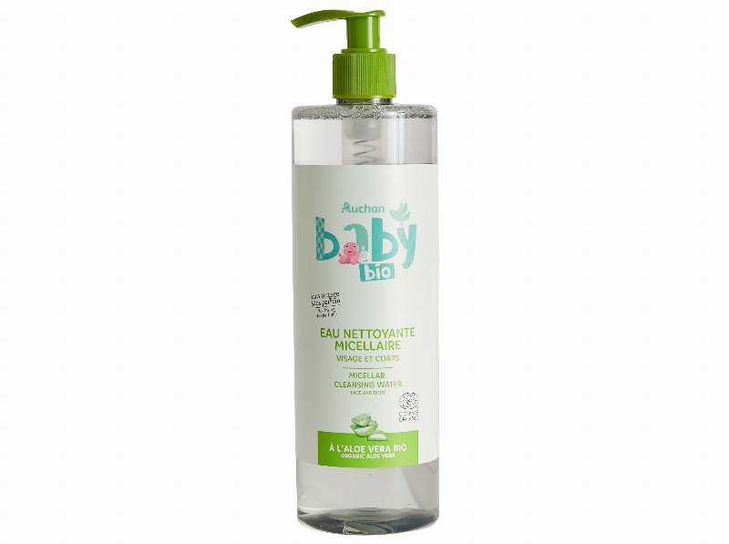 Água De Limpeza Auchan Baby Bio Pump Micelar 492 ml