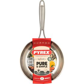 Frigideira Com Cabo Fixo Aço Inoxidável Infinity Pyrex