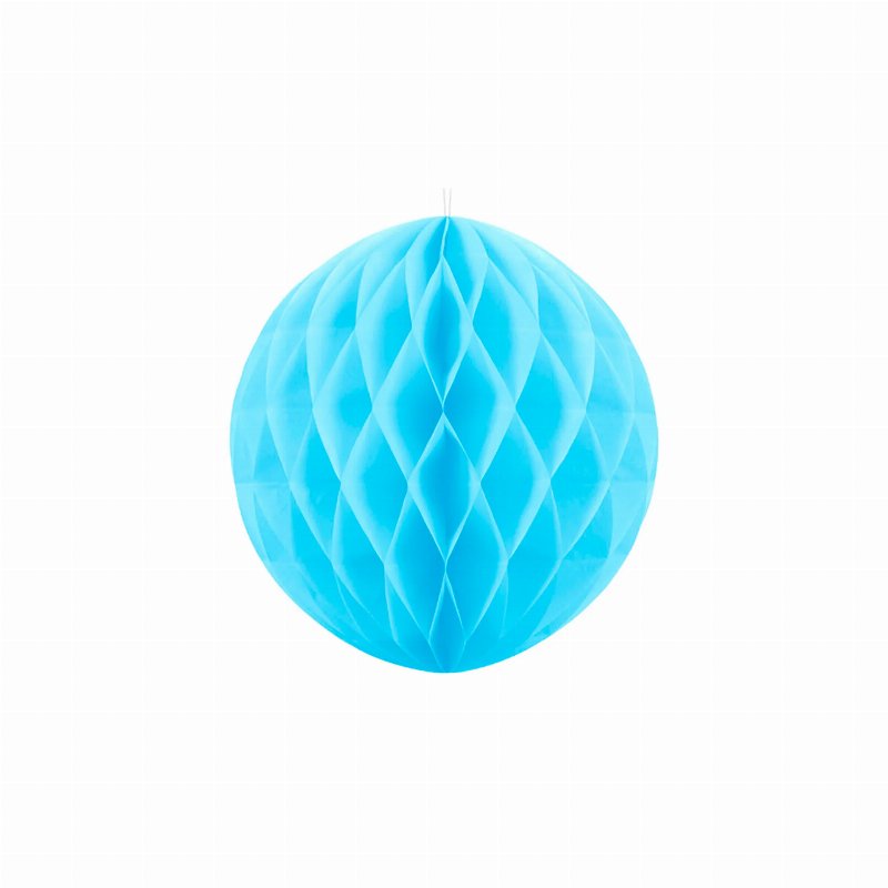 Bola Azul Decorativa Em Papel 20 Cm