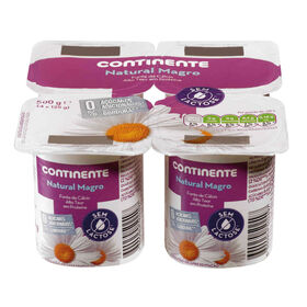 Iogurte Magro Natural Sem Lactose Continente Equilíbrio 500 gr (4 Un)