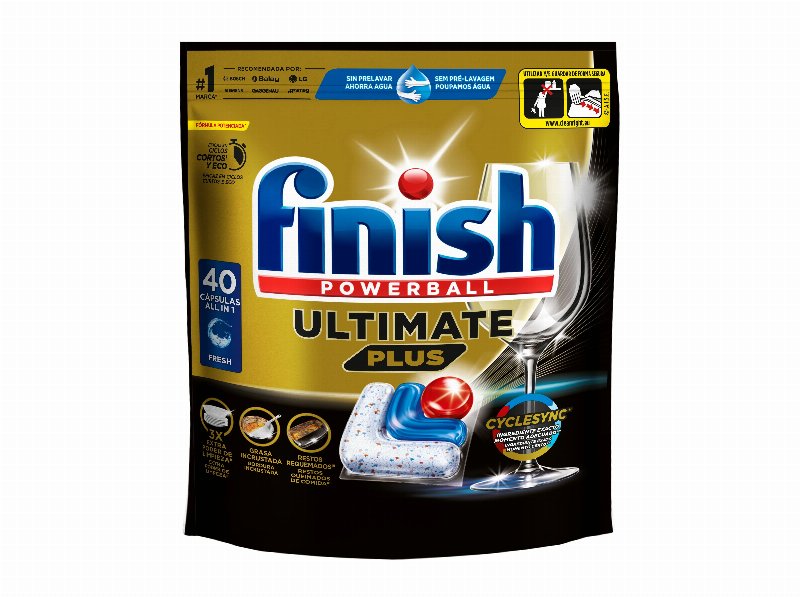 Detergente Máquina Loiça Finish Ultimate Plus Regular 40P