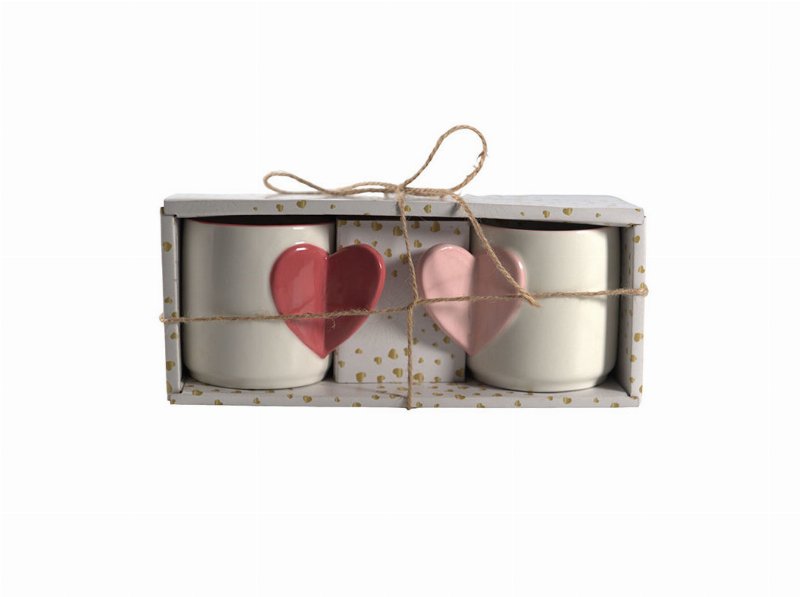 Conjunto De 2 Canecas Grés Actuel Coração 35 cl