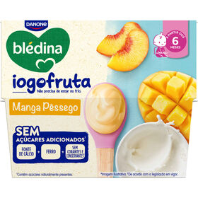 Sobremesa Láctea Manga E Pêssego Blédina 380 gr (4Un)