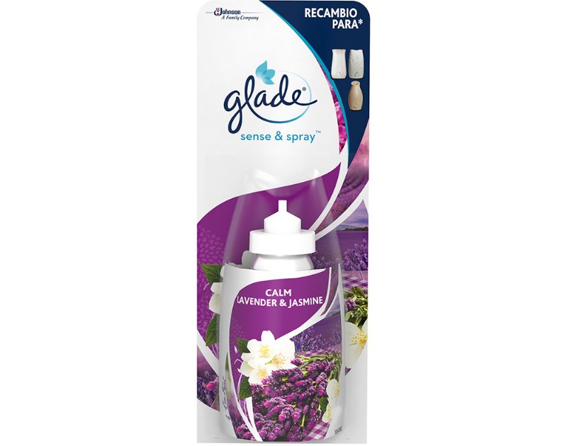 Ambientador Glade Sense & Spray Recarga Lavanda E Jasmin 18 ml
