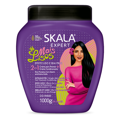 Creme Para Pentear E Condicionador Efeito Liso Skala 1L