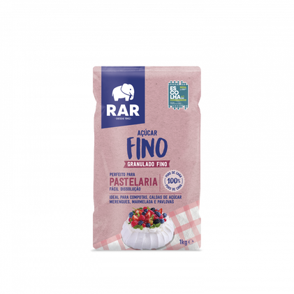 Açúcar Granulado Fino Rar 1Kg
