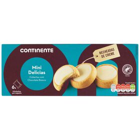 Bolacha Chocolate Recheio Chocolate Branco Continente 235 gr (6 Un)