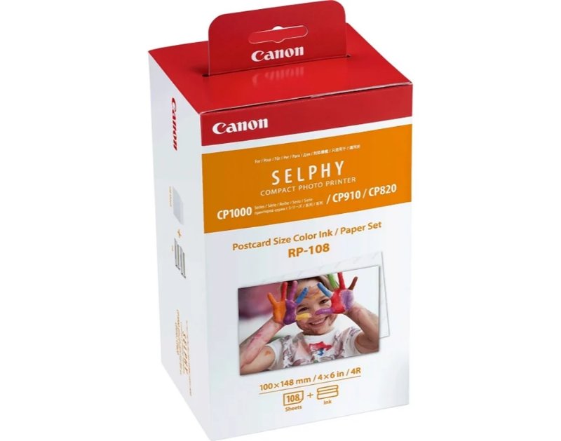 Conjunto Papel E Tinteiro Canon Rp-108 108 Folhas