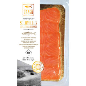 Lombinhos De Salmão Fumado Ubago 80 gr