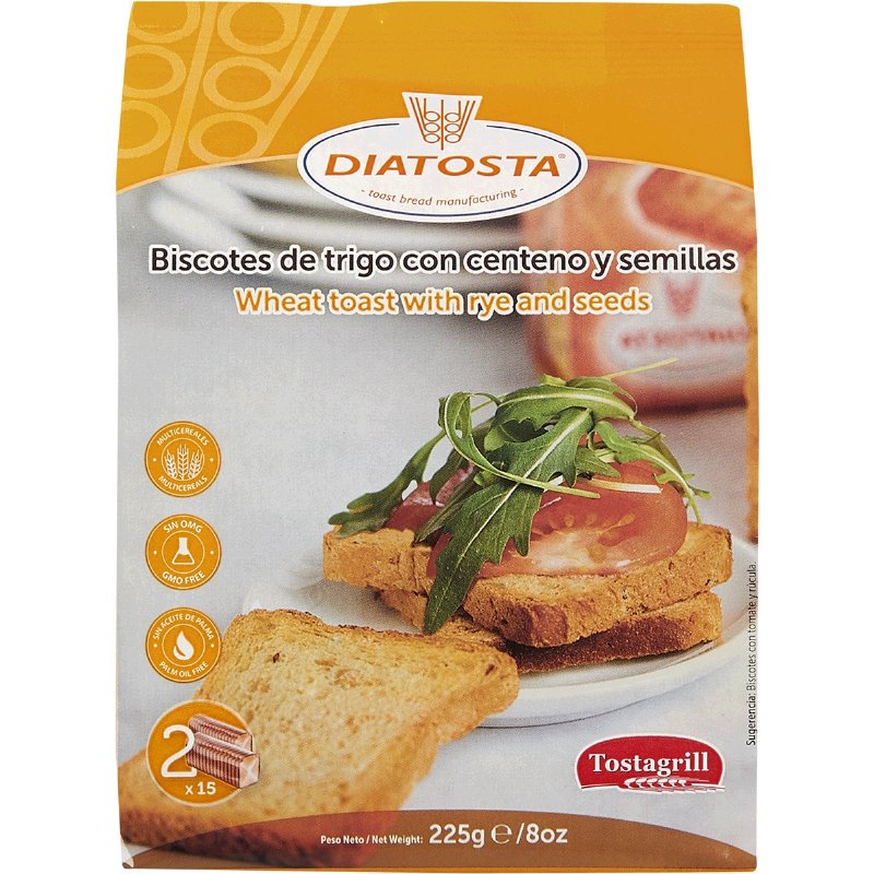 Tostas De Trigo Com Centeio E Sementes 225 g